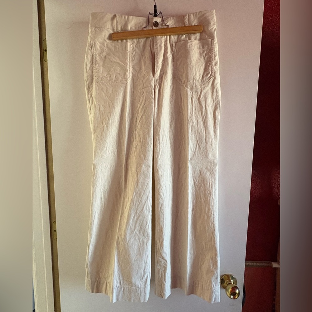 J. Crew Petite Lizzie high-rise patch-pocket wide-leg pant